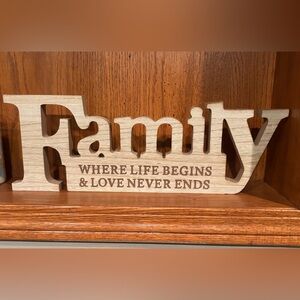 Wooden Family Sign Decor
